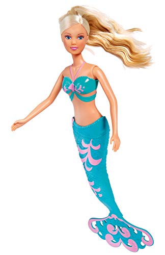 Simba 105733336 - Steffi LOVE Mermaid Friends, Puppe als zauberhafte Meerjungfrau mit Schwester Evi, Delfin Figur und… – Bild 3