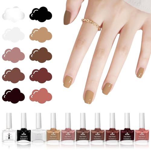 Set 10 Esmaltes de Uñas Nude y Marrón Secado Rápido miniatura 5