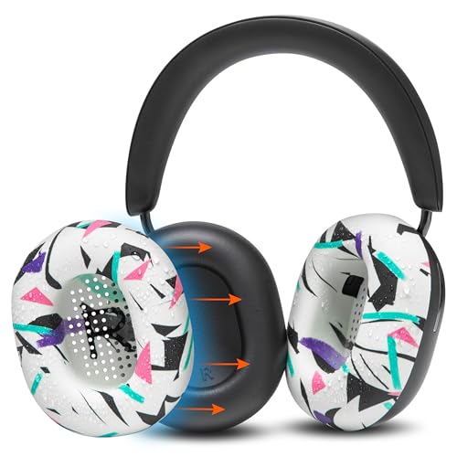 Funda para almohadillas de auriculares WC SweatZ Ace para Sonos Ace | Hecha por Wicked Cushions | Silicona premium, resistente al sudor y lavable fácilmente | Blanco años 90 miniatura 1