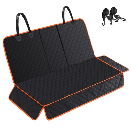 Dog Car Seat Cover for Back Seat for Toyota Hilux Vigo 2005 2006 2007 2008 2009 2010 2011, Waterproof and Scratchproof Back Seat pet Cover for Dogs Non-Slip Reat Seat Cover fits Middle Armrest