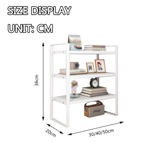 Bibliothèque extensible étagère de bureau polyvalente format compact 30 cm couleur D