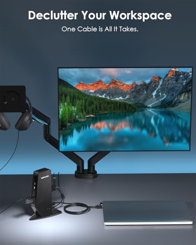 Image of WAVLINK USB C Docking Station Dual Monitor, Dual 5K /4K@60Hz Displaylink Docking Station for M1 /M2 /M3 /M4 Mac or Windows, 13-in-1 Laptop Dock with 2X HDMI, 2X DP, 130WPD, Gigabit Ethernet, 5X USB, Audio