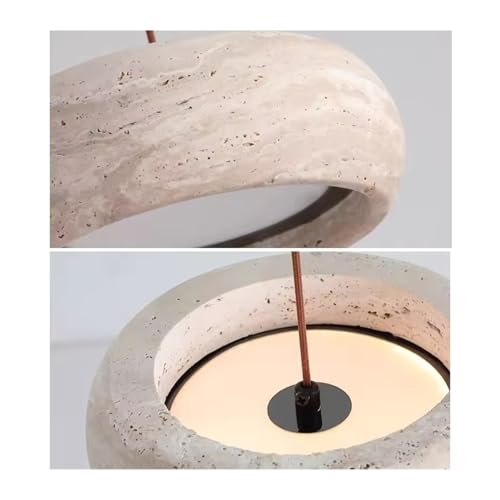 Lampe suspendue LED en travertin pour un éclairage doux sans reflets - 5