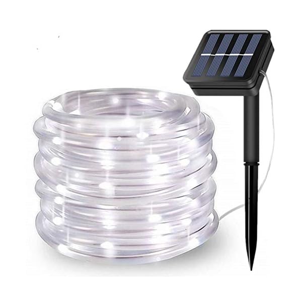 FANSIR Solar-Lichterkette für den Außenbereich, 8 Modi, 100 LEDs, solarbetrieben, wasserdicht, Kupferdraht, Lichterkette…