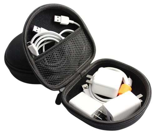 Image of VERTUS Wired Mouse Storage Case, Portable Gadget Organiser Case | Storage Organizer Bag for Adapters, Power Bank, USB Flash Drive, Cable, Charger, Wireless Mouse, Headphones, Portable SSD (Black)