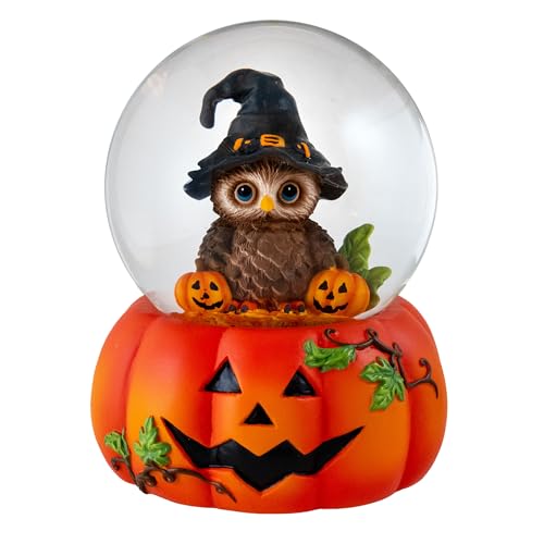 Halloween Owl Musical Water Globe by The San Francisco Music Box
