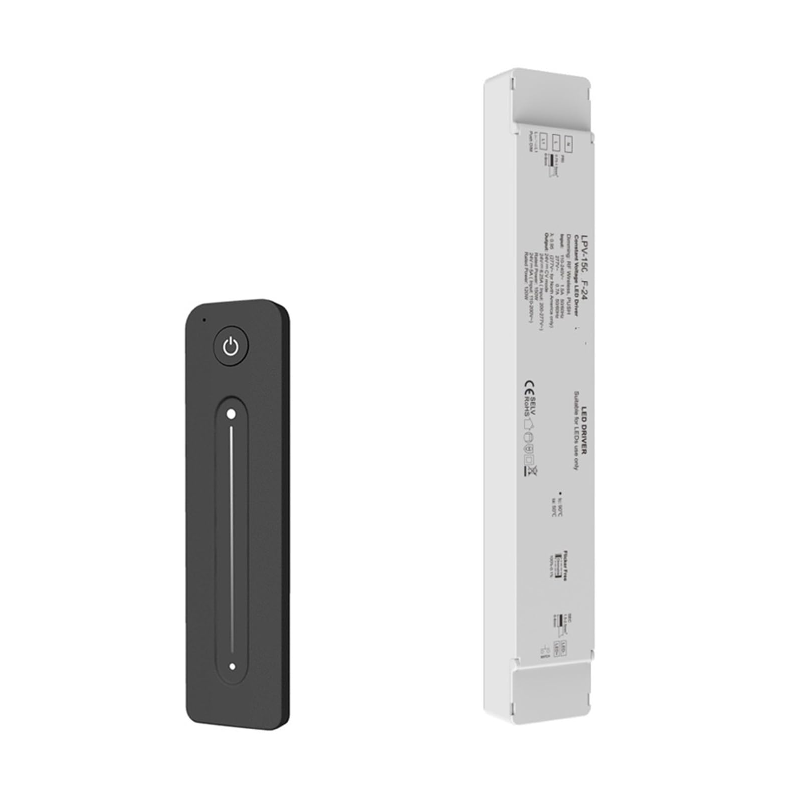 PWANUIGTE 150W LED Driver AC 110V/220V/230V Power Supply DC 12V 24V Dimming Transformer(12V-150W-+Remote Controller)