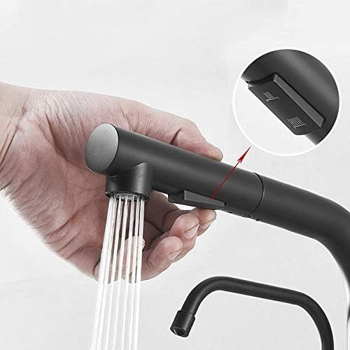 Miscelatore da Cucina 3 in 1 Nero con Uscita Acqua filtrata, Rubinetto Multifunzionale in Ottone con spruzzatore, Rubinetto sottolavello a osmosi inversa a 2 modalità