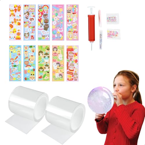 28 Pièces Nano Tape Bubble Kit, 2 Ruban (5cm x 1m) DIY Craft Kit, Scotch Nano Tape Bubble pour...