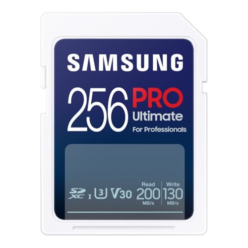 Samsung Memorie PRO Ultimate Scheda SD per Fotografia da 256GB, UHS-I U3, Fino a 200 MB/S (MB-SY256S/WW)