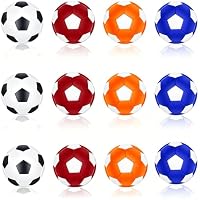 Firschoie 12 Tischfußball Kickerbälle,Tabletop Football aus ABS,32mm Mini Tischfussball Ersatzbälle, 4 Farbkombinationen, für Erwachsene Kinder Fußball Tisch Spiel Bedarf