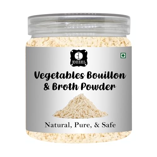 EDZZEL Natural Vegetables Bouillon &amp; Broth Powder 14.10 OZ / 400 GM | Pack Of 1 Box