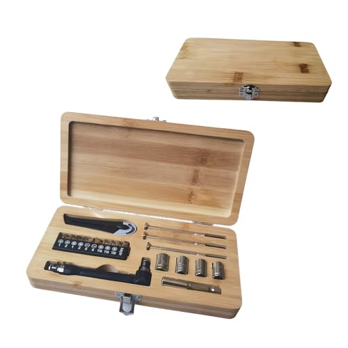 Kit de herramientas Maizoon 20 piezas en caja de bambú