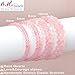 AD Beads Handmade Gemstone Stretch Elastic Bracelet Crystal Healing Reiki Nature's Beauty and Spiritual Essence Unisex (8mm, Rose Quartz)
