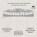 KISPER Tennis Bracelet for Women - 24K White Gold Plated Round Cut AAAAA CZ, 4mm Width, Elegant Jewelry Gift, 7 Inches