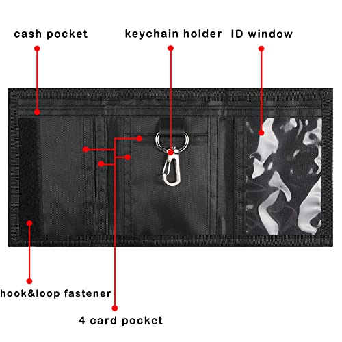 Lamiza Kids Wallet For Boys Girls Teens Trifold, Canvas Toddler Wallet For Boys, Cute Zipper Wallets Youth With Coin Pocket And Card Holders, Novelty Wallets For Childrens Birthday Gifts (Camo Blue) #TOP4