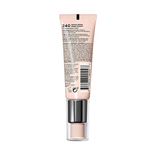Revlon Liquid Foundation, Photo Ready Candid Face Makeup For Sensitive And Dry Skin, Longwear Sheer-Medium Coverage With Natural Glow Finish, 240 Natural Beige, 0.75 Oz #TOP1