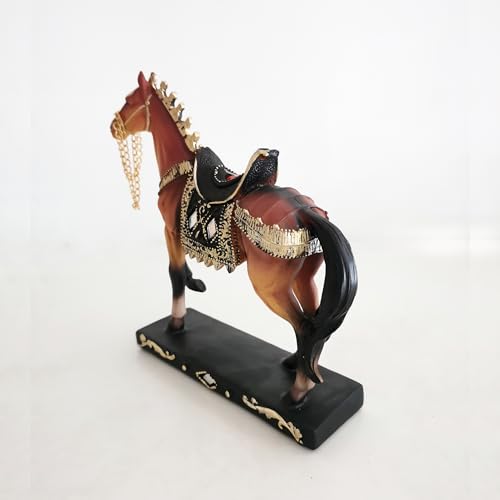 Estatua de Caballo Marrón para Decoración de Hogar miniatura 5