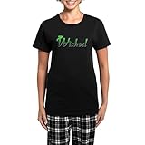 CafePress Wicked (Green) Women's Dark Pajamas Womens Novelty Pajama Set, Comfortable PJ Sleepwear