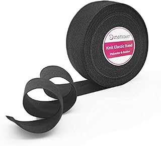 Dreamlover Elastic for Sewing, Thick Black Elastic, Lace Melting Band, 1.5 Inches x 12 Yards