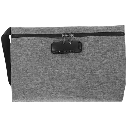 Lurrose Paquet à Cadenas Portable en Polyester Grosse Capacité de Rangement pour Documents et Accessoires, Bureau Voyages