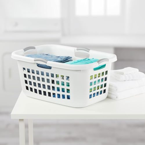Sterilite-6-Pack-Plastic-Laundry-Basket-Clothes-Hamper-2-Bushel-Ultra-White
