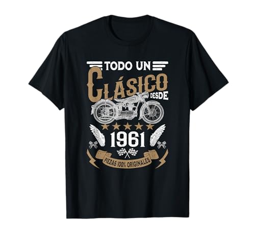Motero Todo Un Clásico Nacido En 1961 Cumpleaños Camiseta