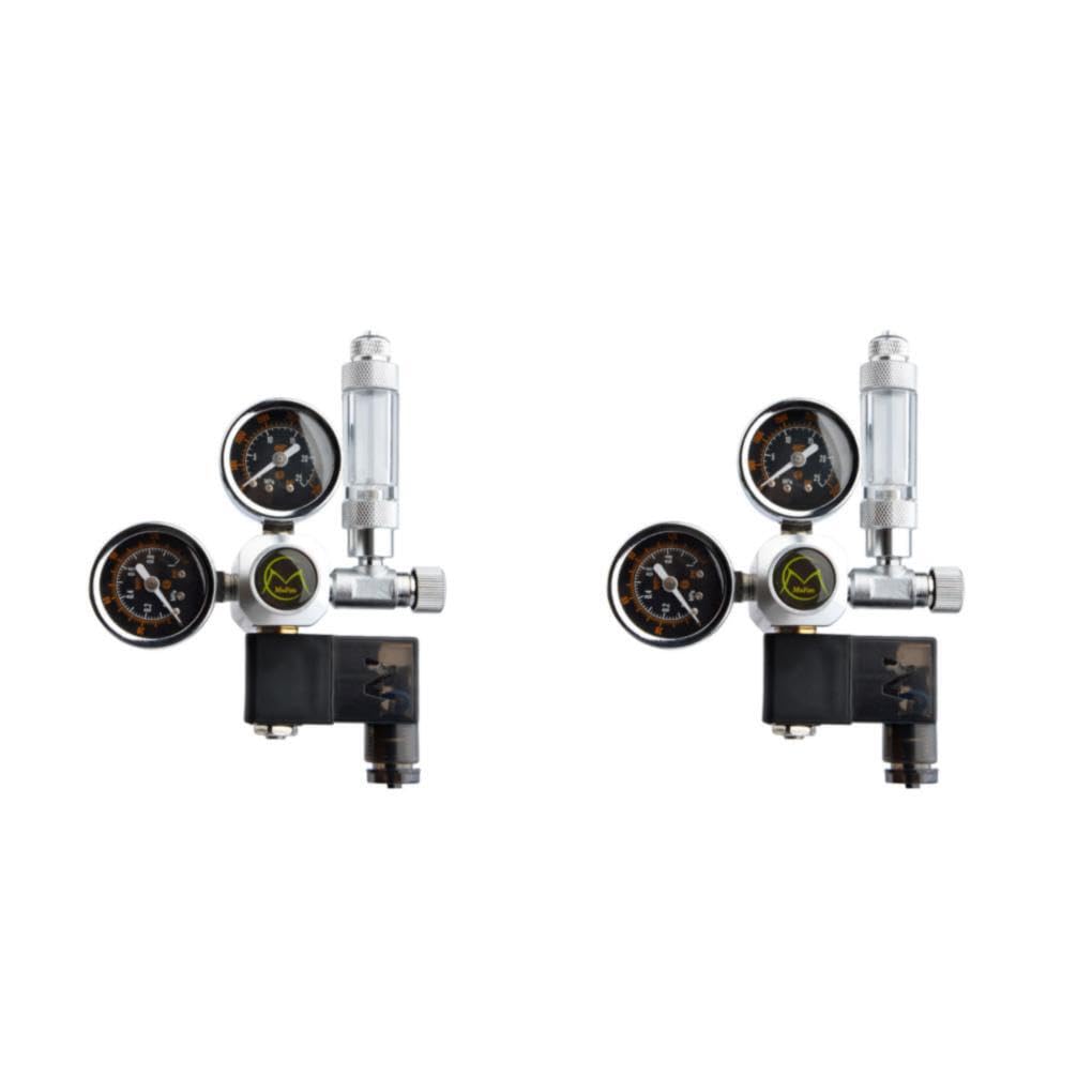 2 Ensemble de Régulateur de CO2 pour Aquarium - Sûr et Stable pour Aquarium Électrovanne ABS fiable Régulateur de CO2 Générateur de CO2, 21.8 Norme UE Bouchon à Trou Rond 2Ensemble