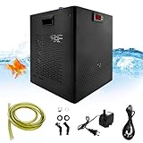 iMeshbean Aquarium Chiller, 79 Gal 300L, 1/3 HP Fish Tank Water Chiller with Quiet Design Compressor, Refrigeration for Hydroponic System Axolotl Jellyfish Coral Reef, Black