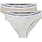 Calvin Klein Jeans Girls 2PK Bikini G80G800726, Pink (Oystergrey/Tofu), 10-12