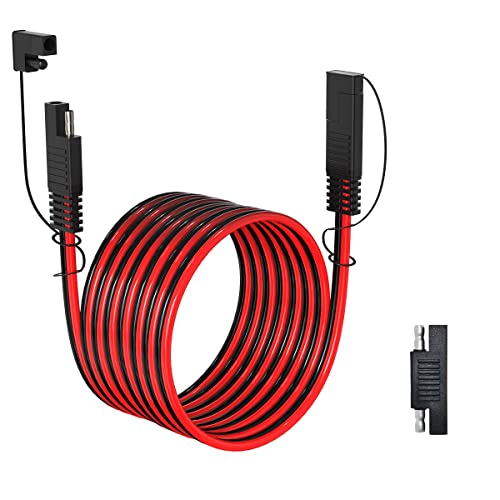 10AWG 20FT SAE Extension Cable 3 6 10 20 35 50FT SAE to SAE Quick Disconnect Wire Harness SAE Connector SAE Plug for Automotive RV Battery Solar Panel (20FT)