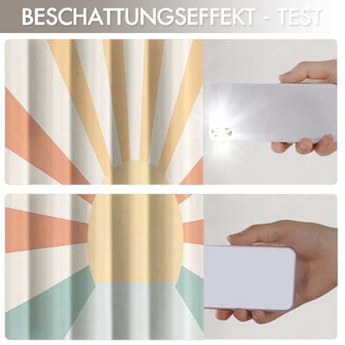 Rideaux occultants design minimaliste soleil orange isolant thermique - 7