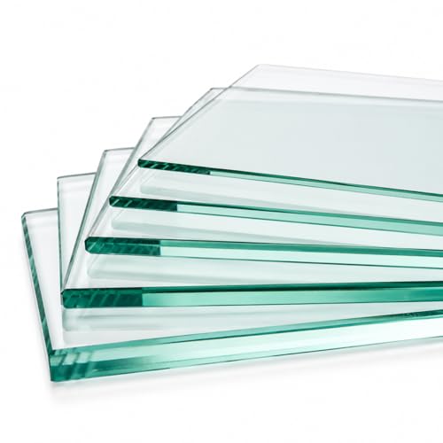 YANA Custom Cut to Size Glass Panel | Tempered & Annealed | 1/8 3/16 1/4 3/8 Thick | Glass Table Top Glass Shelves Cabinet Door Inserts Windows | Polished or Seamed Edges | 2-Day Production