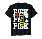 Vintage Fisk Lifetime Africa Map Hometown T-Shirt