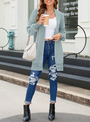 Image of Sidefeel Cardigan Sweaters for Women 2026 Fall Outfits | Soft Cozy Warm Cardigans, Checkered Long Sleeve Open Front, Chunky Knit Oversized Sweater Coats, Casual Office Wear