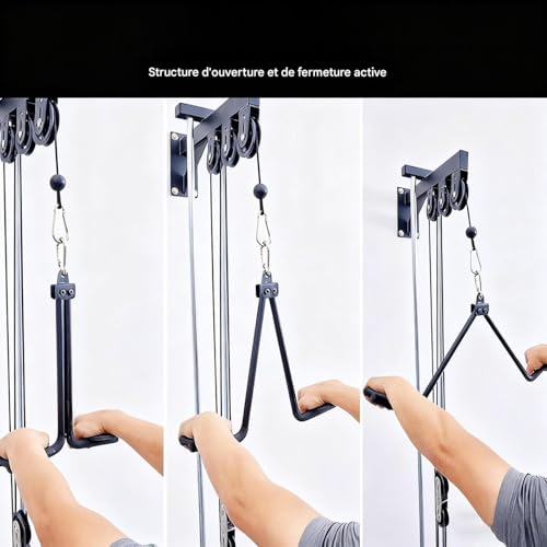 Corde triceps robuste pour optimiser le tirage poulie et biceps