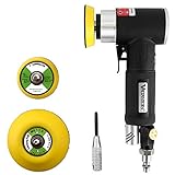 Valianto 2' 3' Mini Air Sander, Pneumatic Sander Random Orbital Eccentric Dual Action Polisher with M6 Thread Plate (2' and 3'),- Adjustable Airflow Valve - US Connector