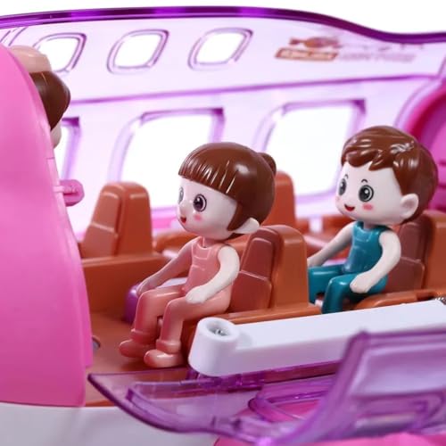 Avião Bate e Volta Luz e Som musical Gira 360 graus