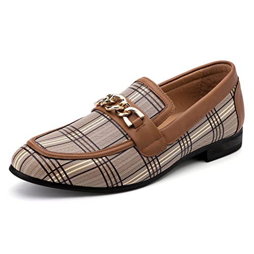 Meijiana Men Faux Leather Noble Loafer Shoes Slip-on Loafer Smoking Slipper Tassel Loafer