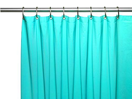 MY 8 STORE Shower Curtain Liner: Reinforced Header, Metal Grommets, Magnets, Standard Size 72