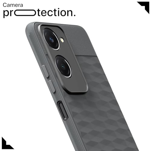 Image of Outlouders Bumper Case for iQOO Z9 Lite 5G / Vivo T3 Lite 5G / Vivo Y18 / Y18e / Y03 | Full Camera Protection | TPU Soft Flexible Shockproof Back Cover (Grey)
