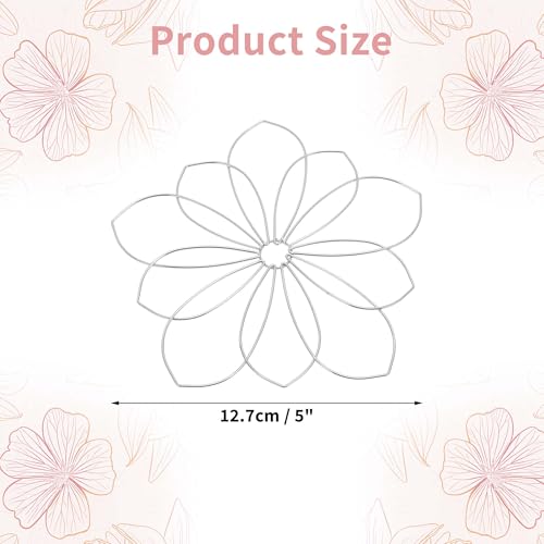 CAPASTEC Blumenarrangement-Halter, 5-Zoll-Stielhalter für Blumen, Kirschblütenform Blumen-Gitter für Vase, Blumenfrösche Organizer, Silberton