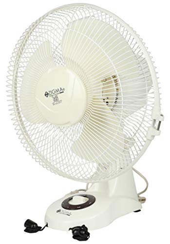 Image of Zigma Plastic 16-inch High-Speed Table Fan with Copper Winding 16 inchs Table Fan (White)
