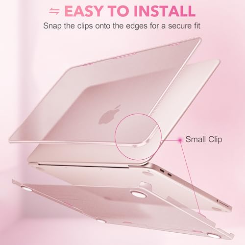 Image of May Chen Compatible with MacBook Neo 13 inch Model A3404 2026 Release, Slim & Lightweigh Frosted Finish Protective Case with Keyboard Cover&Screen Protector, Frosted Blush