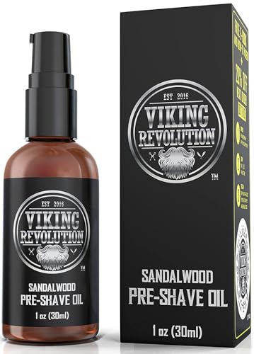 Viking Revolution - Pre Shave Öl für Männer - Bestes Rasieröl mit Sandelholz für Rasierhobel, Rasiermesser - Für die Sanfteste, Reizfreie Rasur - 30 ml