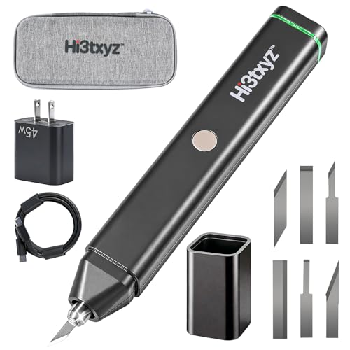 Hi3txyz 40KHz Ultraschall-Schneidemesser 45W Ultraschall Messer Leistung TYPE-C für 3D-Druck Modellbau DIY 120g Handgehaltenes Ultrasonic Cutter mit 90 Ersatzklingen