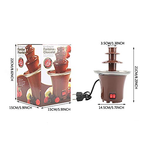 Nomal 220V Electric Chocolate Fountain Waterfull Chocolate Melting Machine Chocolate Mixer Blender Chocolate Fondue Creative Design Chocolate With Heating Fondue Machine Diy Waterfall For Party thumb #6