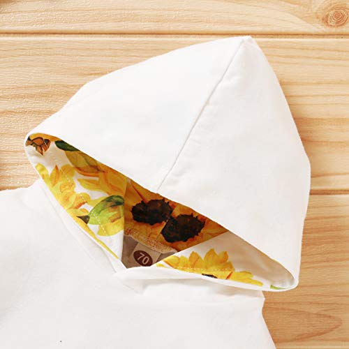 Borlai 0-24M pasgeboren baby meisje zonnebloem hoodie + broek + hoofdband 3 stks kleding pak - Image 7