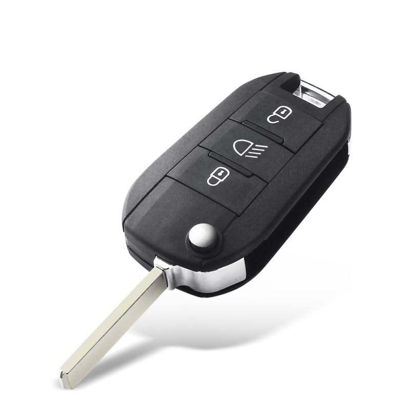 Suitable for 1PCS for Peugeot 208 2008 301 308 3008 408 508 Citroen C3 ID46 434MHz HU83/VA2 Remote Control Key(White)
