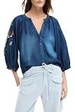 100 % Lyocell Desigual Chambre Blouse, Bleu, M Femme